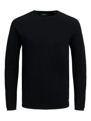 Jack & Jones Strickpullover Hill (1-tlg) Schwarz/Dunkelblau