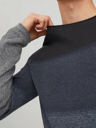 Jack & Jones Strickpullover Hill (1-tlg) Blau (4830)