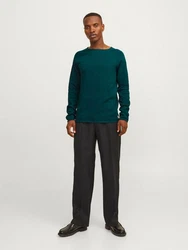 Jack & Jones Strickpullover Hill (1-tlg) tanne