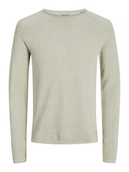 Jack & Jones Strickpullover Hill (1-tlg) Weiß/Beige/Khaki/Braun/Grau