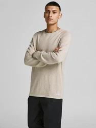 Jack & Jones Strickpullover Hill (1-tlg) Weiß/Beige/Khaki/Braun/Grau