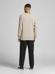 Jack & Jones Strickpullover Hill (1-tlg) Weiß/Beige/Khaki/Braun/Grau
