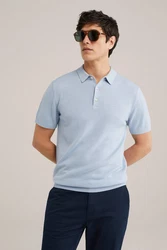 WE Fashion Wollpullover Blau/Hellblau