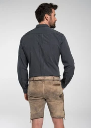 Spieth & Wensky Trachtenhemd Fellen Dunkelblau/Khaki/Dunkelgrau/Schwarz
