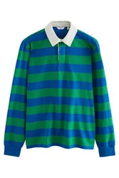 Next Rugbyshirt  Blau/Türkis/Grün