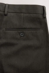 Next Anzughose Slim Fit mit Struktur (1-tlg) Khaki/Dunkelbraun/Braun/Grau/Dunkelgrün