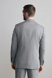 Next Sakko Nova Fides Regular Fit Signature Sakko Grau/Hellgrau