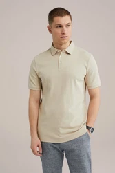 WE Fashion Poloshirt Khaki/Beige/Hellgrün