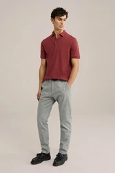 WE Fashion Poloshirt Dunkelrot/Rot/Bordeaux