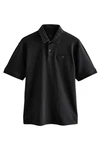 Next Polohemd mit elegantem Kragen Schwarz