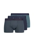 Skiny Retro Pants Herren 3er Pack Cotton Multipack Dunkelblau/Hellblau/Blau