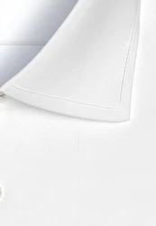 seidensticker Businesshemd Regular Kurzarm Kentkragen Uni Weiß/Creme/Silber