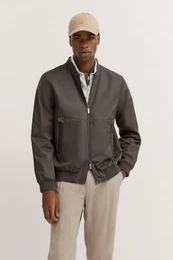 Blouson mit Collegekragen