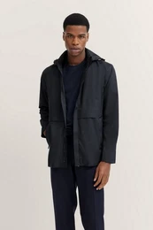 Langjacke mit abtrennbarer Kapuze