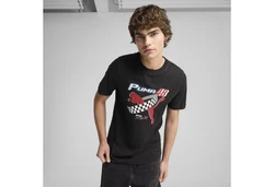 PUMA T-Shirt GRAPHICS Moto Herren Rot/Schwarz/Lila/Grau