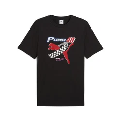 PUMA T-Shirt GRAPHICS Moto Herren Rot/Schwarz/Lila/Grau