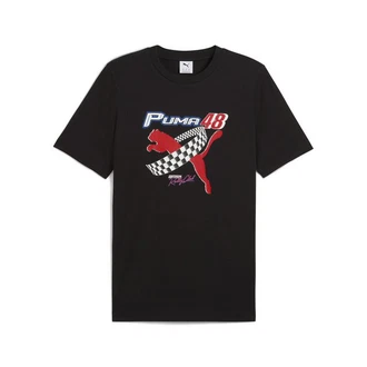 PUMA T-Shirt GRAPHICS Moto Herren Rot/Schwarz/Lila/Grau