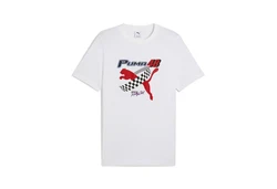 PUMA T-Shirt GRAPHICS Moto Herren Weiß