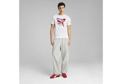 PUMA T-Shirt GRAPHICS Moto Herren Weiß