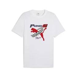 PUMA T-Shirt GRAPHICS Moto Herren Weiß