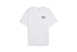 PUMA T-Shirt GRAPHICS Moto Relaxed Herren Weiß/Dunkelblau