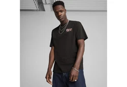 PUMA T-Shirt GRAPHICS Moto Relaxed Herren Schwarz