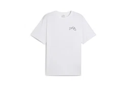 PUMA T-Shirt GRAPHICS Hotel Relaxed Herren Weiß/Schwarz