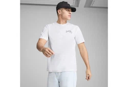 PUMA T-Shirt GRAPHICS Hotel Relaxed Herren Weiß/Schwarz