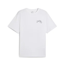 PUMA T-Shirt GRAPHICS Hotel Relaxed Herren Weiß/Schwarz