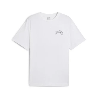 PUMA T-Shirt GRAPHICS Hotel Relaxed Herren Weiß/Schwarz