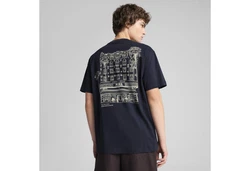 PUMA T-Shirt GRAPHICS Hotel Relaxed Herren Dunkelblau