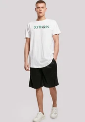 F4NT4STIC T-Shirt Harry Potter Slytherin Text Print Grün/Weiß/Lila/Hellgrün