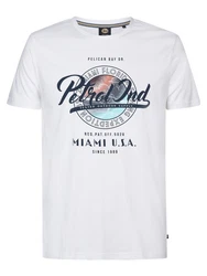 Petrol Industries T-Shirt 'Conch' Rot/Beige/Schwarz