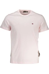 T-Shirt Herren Kurzarm Rundhals T-Shirt in Rosa mit