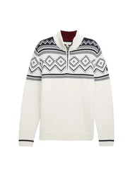 TOM TAILOR Troyer Strickpullover Weiß/Creme/Bordeaux/Beige