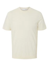 SELECTED HOMME T-Shirt SLHTRAY SS KNIT MERINO CREW 