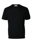 SELECTED HOMME T-Shirt SLHTRAY SS KNIT MERINO CREW 