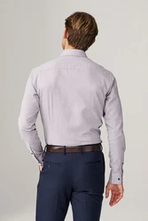 Next Langarmhemd Slim Fit Hemd und Krawatte Set Grau