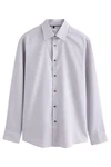 Next Langarmhemd Slim Fit Hemd und Krawatte Set Grau