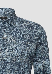 Langarmhemd Tailored Fit: Gemustertes Hemd aus Baumwollstretch