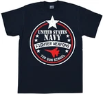 TOP GUN T-Shirt School Vintage Blau/Dunkelblau/Hellblau