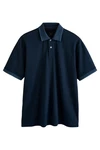 Next Polohemd mit elegantem Kragen Dunkelblau/Blau