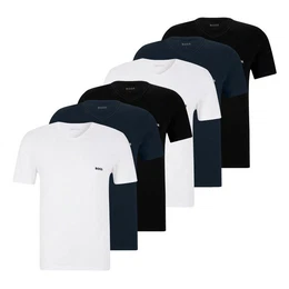 Unterziehshirt Classic T-Shirt (6-St) mit fein geripptem V-Ausschnitt