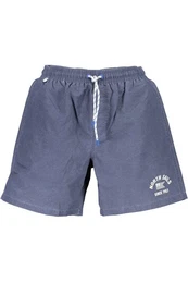 Badeshorts Herren Badeshorts Blau - Mittlere Lnge, Elastischer Bund, Biofasern