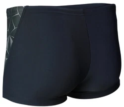 Aquarti Badehose Kurz Sportlich Streifen Dunkelblau/Grau/Blau