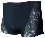 Aquarti Badehose Kurz Sportlich Streifen Dunkelblau/Grau/Blau