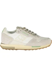 Sneaker Weie Herrensportschuhe mit Kontrastdetails und