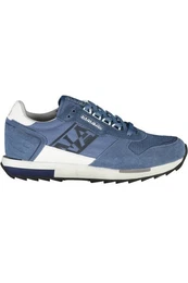 Sneaker Herren Sportschuh Blau mit Kontrasten und