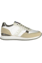 Sneaker Weie Herren-Sportschuhe mit Kontrastdetails und