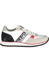 Sneaker Weie Herrensportschuhe mit Kontrasten und